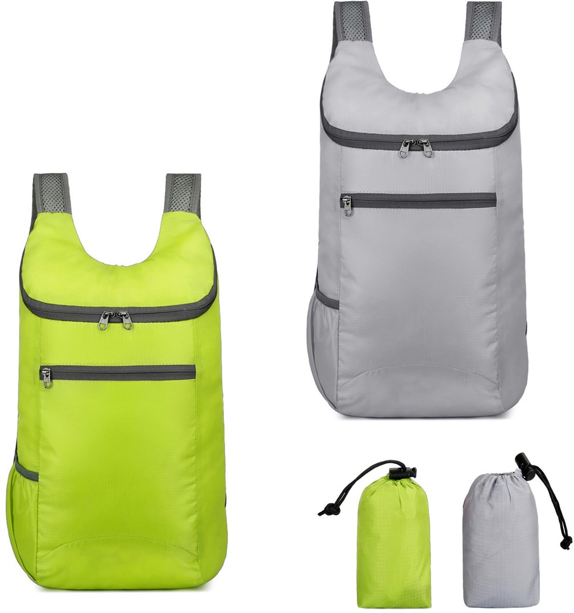 Ibenzoa® 2 Stuks Opvouwbare Rugzakken - Lichtgewicht Wandelen & Outdoor