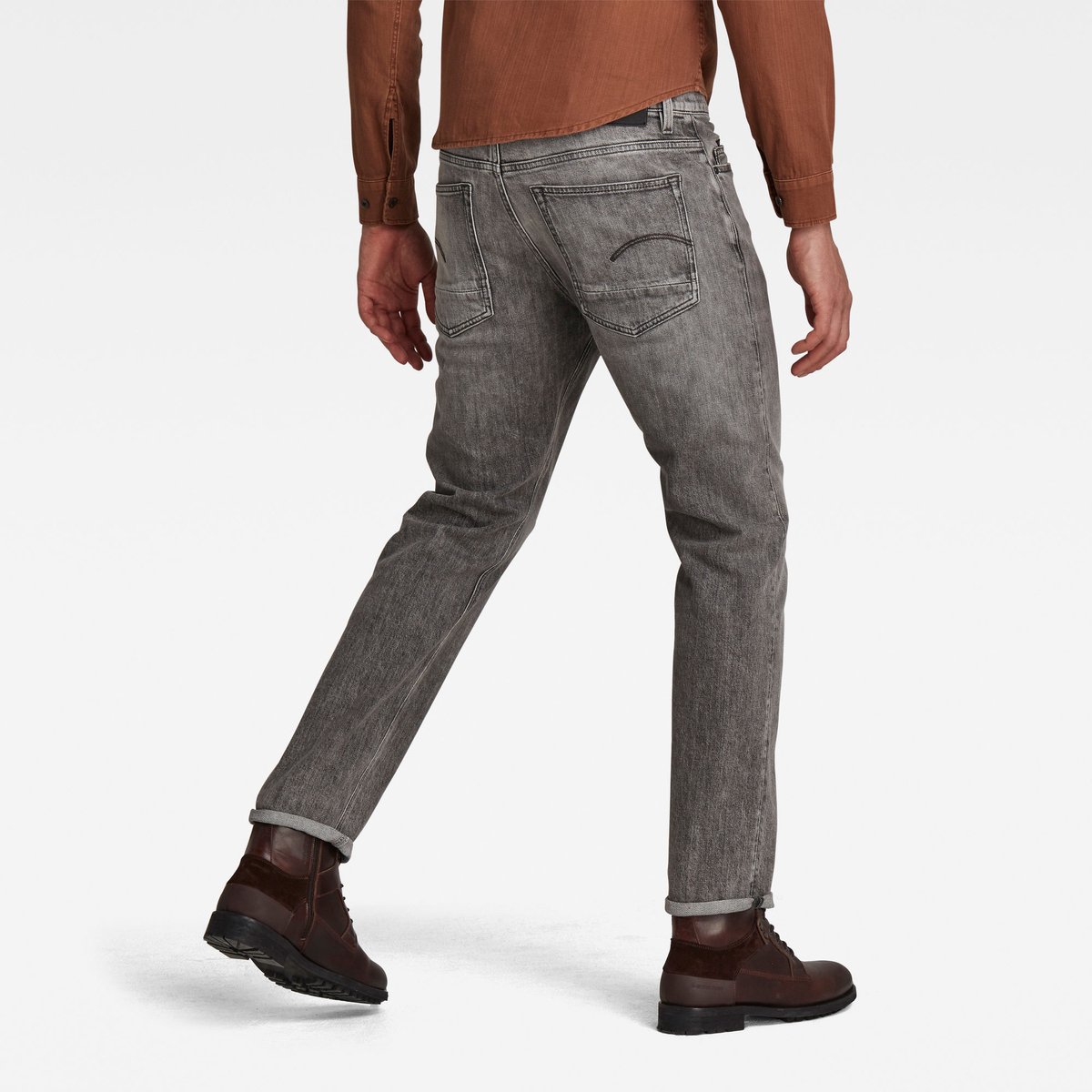 G-Star Triple A Straight Heren Jeans Fade Carbon