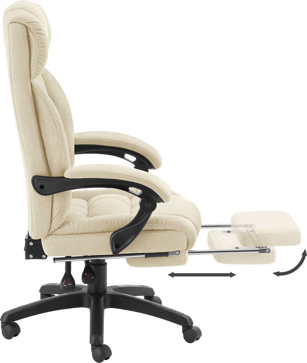 tectake Luxe Bureaustoel Ergonomisch met Voetsteun en - afbeelding 2
