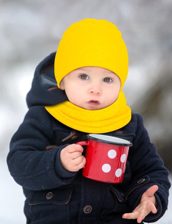 aladdien - Kiiwah Set van muts en sjaal voor kinderen - warm en ademend - gebreid - winteraccessoires - ideaal voor baby en peuter - uniseks