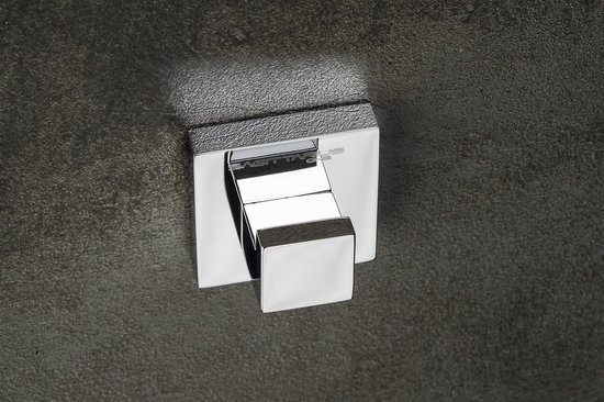 FOMANSH Heavy Duty zelfklevende haken, zelfklevende muurhangers, sterke roestvrijstalen houder, zelfklevende haken voor keuken, badkamer, huisdeur, handdoek jas, sleutelgewaad, 6 stuks, zwart