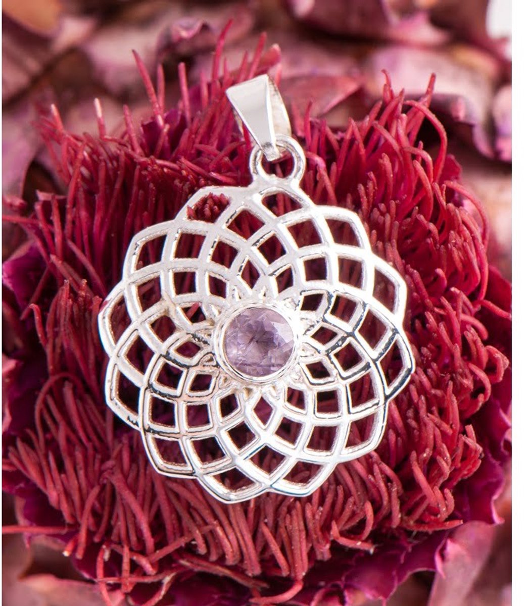 Hanger kroonchakra met amethist