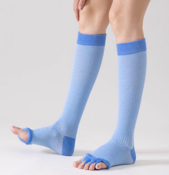 3 paar sokken met vijf tenen scheidingen - orthopedische compressiekousen - onzichtbare yoga sokken - voor yoga, sport, fitness, voetcorrectie, pijn en massage van Merkloos — afbeelding 5