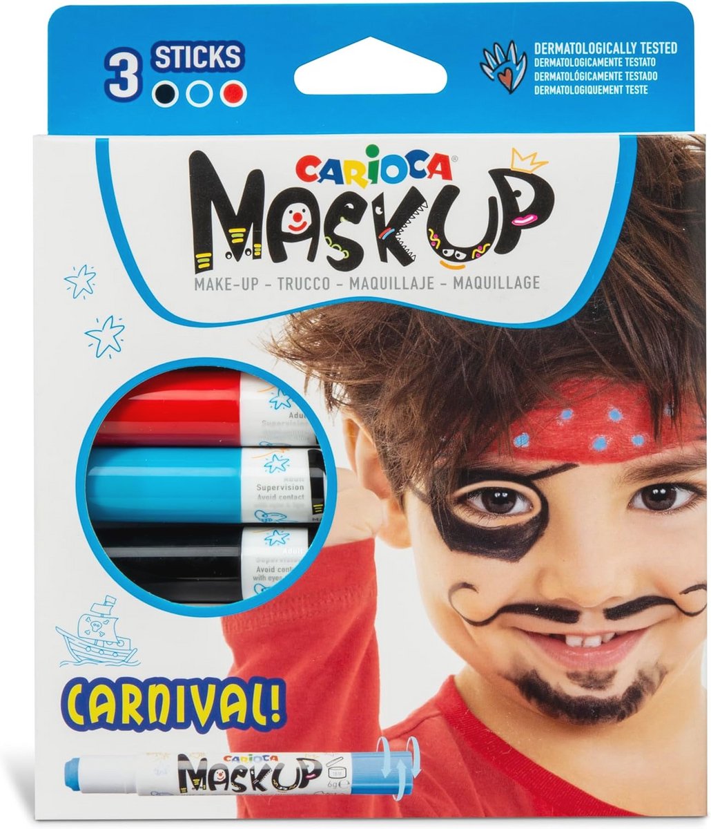 Gezichtsbeschilderingsset voor Carnaval - Make-uppennen voor Feestjes, Halloween en Kerstmis