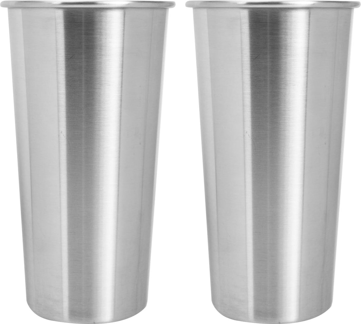 Ibenzoa® Set van 2 Roestvrijstalen Campingbekers van 600 ml voor Outdoor & Thuisgebruik