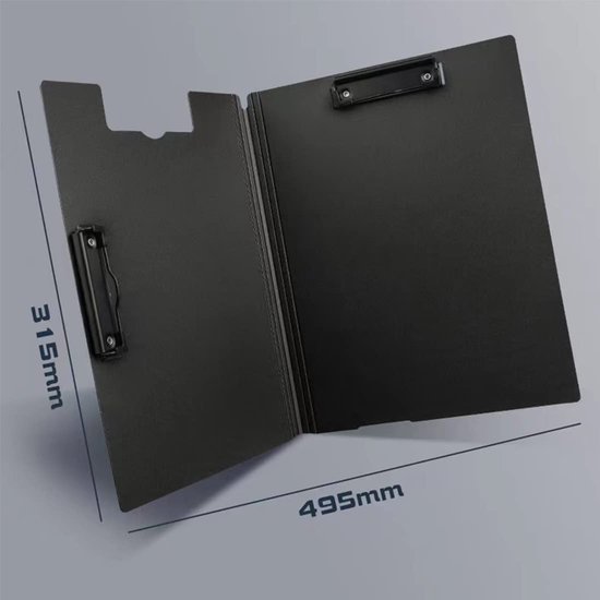 Porte-documents à double pince Ibenzoa® pour format A4 - Bleu foncé | bol