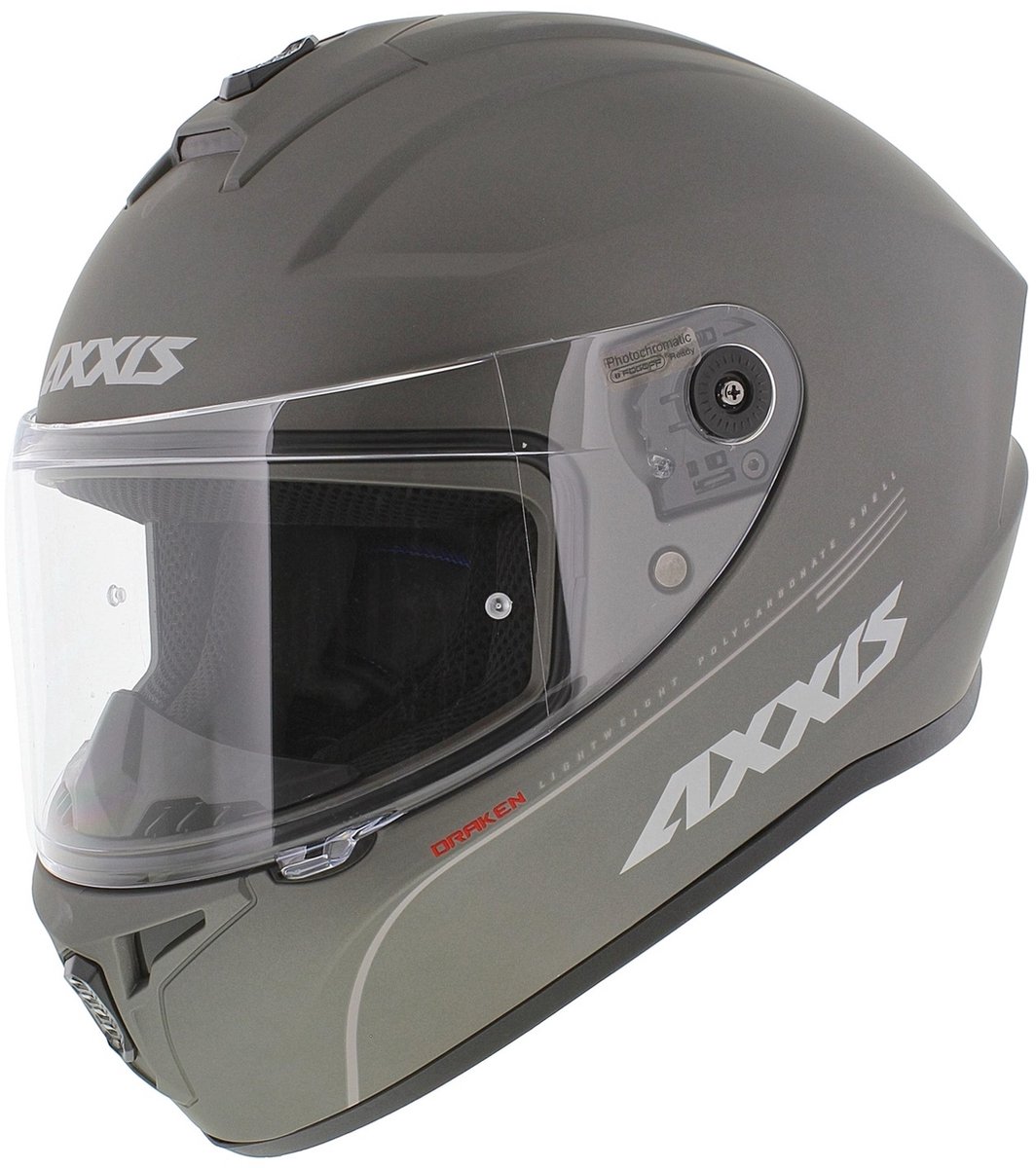 Axxis Draken helm solid mat titanium M