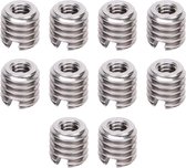 Allecto Plus - Self-tapping schroefdraad insert verloopmoer inwendig schroefdraad M2x4 mm - M4x0.7 mm, metaalbewerking accessoire.