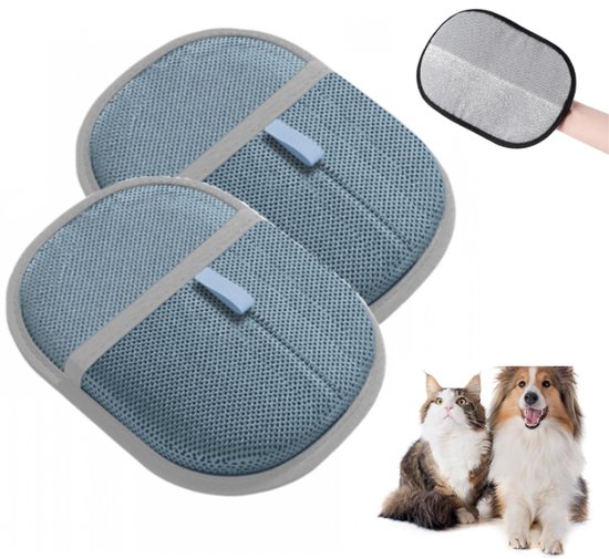 Gants De Toilettage Statiques Double Face Pour Chat Et Chien