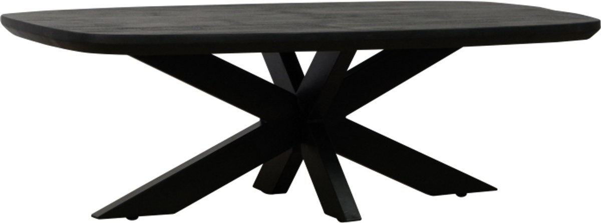 Salontafel Colorado Deens ovaal mangohout 130x70 cm - Zwart
