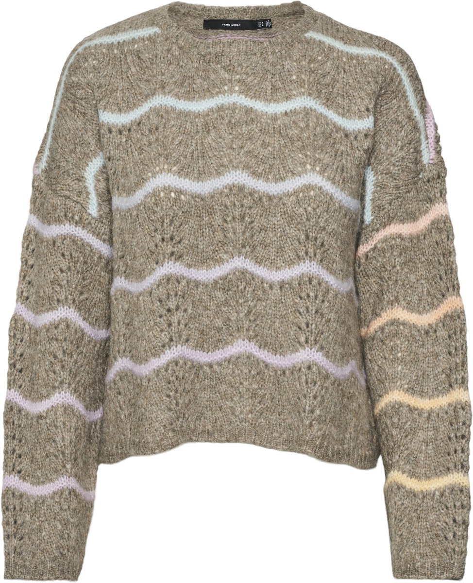 VERO MODA - VMHATTY LS O-NECK STITCH PULLOVER BOO - Dames - Gebreide truien
