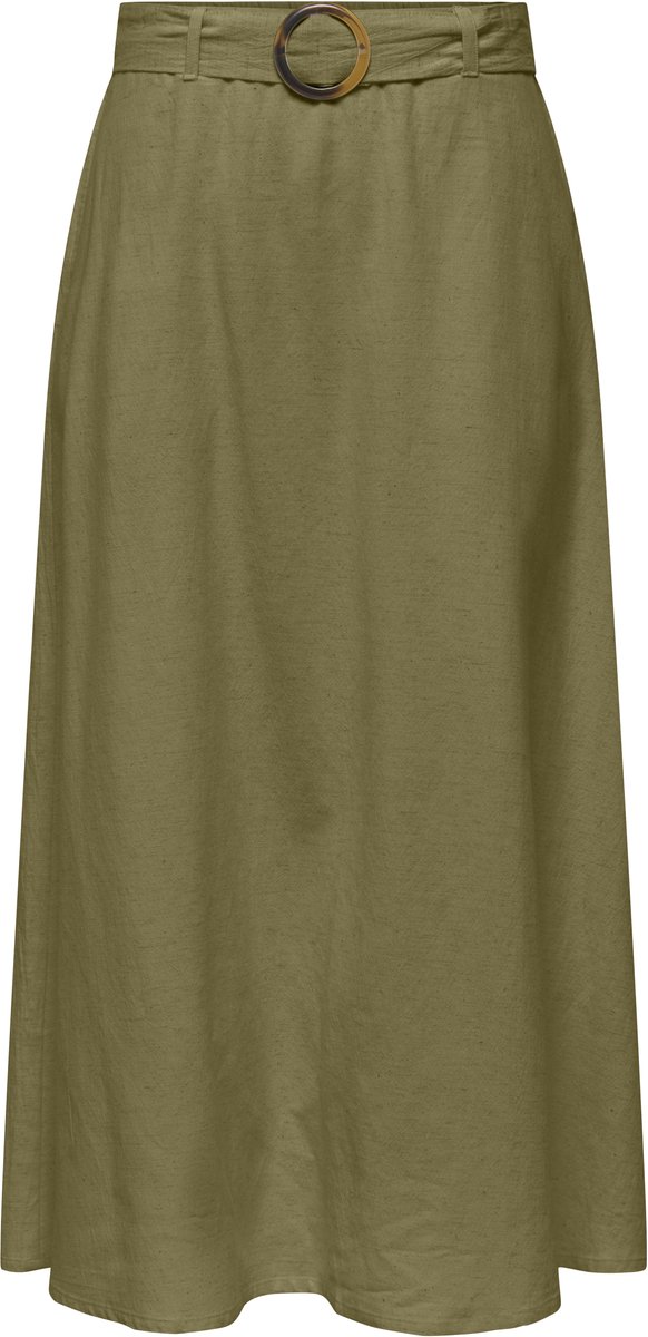 JDY - JDYMILAN LINEN HW BELTED SKIRT WVN DIA - Dames - Rokken