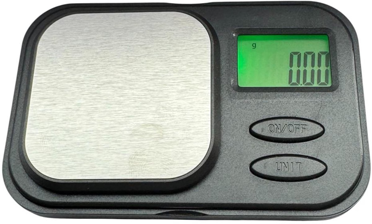 Zakformaat Precisie Weegschaal per 0.01 gram - max 500 gram - voor post, keuken, juwelen & supplementen - inclusief batterijen