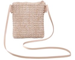 Ibenzoa® Stijlvolle Gevlochten Strandtas voor Dames - Rieten Crossbody Handtas in Boho Stijl