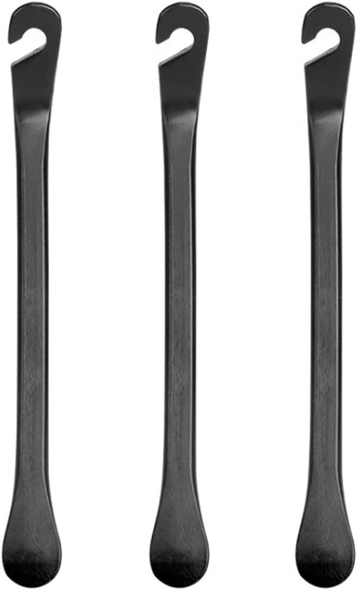 Allecto Plus - Fiets Bandenhendels Set van 3 - RVS Bandenlepel voor Fietsbanden - Reparatie Toolset voor Fietsbanden - Koolstofstalen Hendels - Premium Kwaliteit Fietsband Reparatie Gereedschap