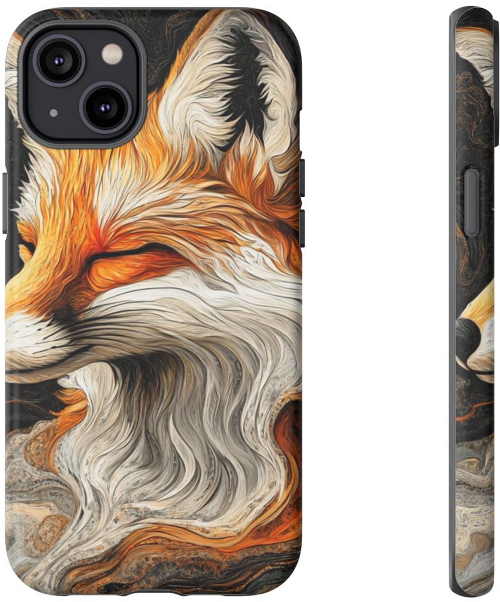Abstract Vosportret – Telefoonhoesje Geschikt voor iPhone 14 Plus