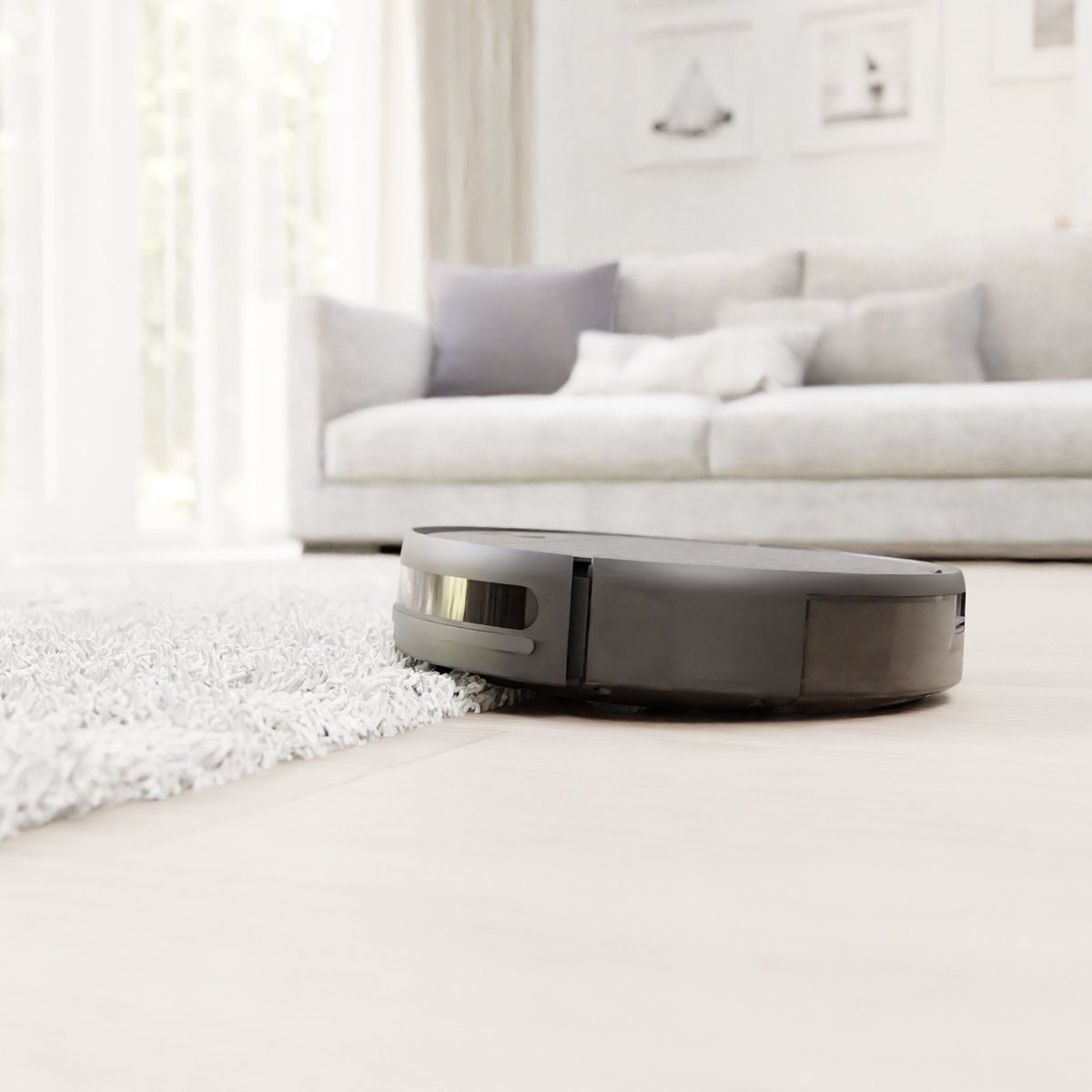 Afbeelding 2 van Sinji Robotstofzuiger met Dweilfunctie & Laadstation – Stofzuiger Draadloos – Huisdieren – Gyroscopisch - Smart App
