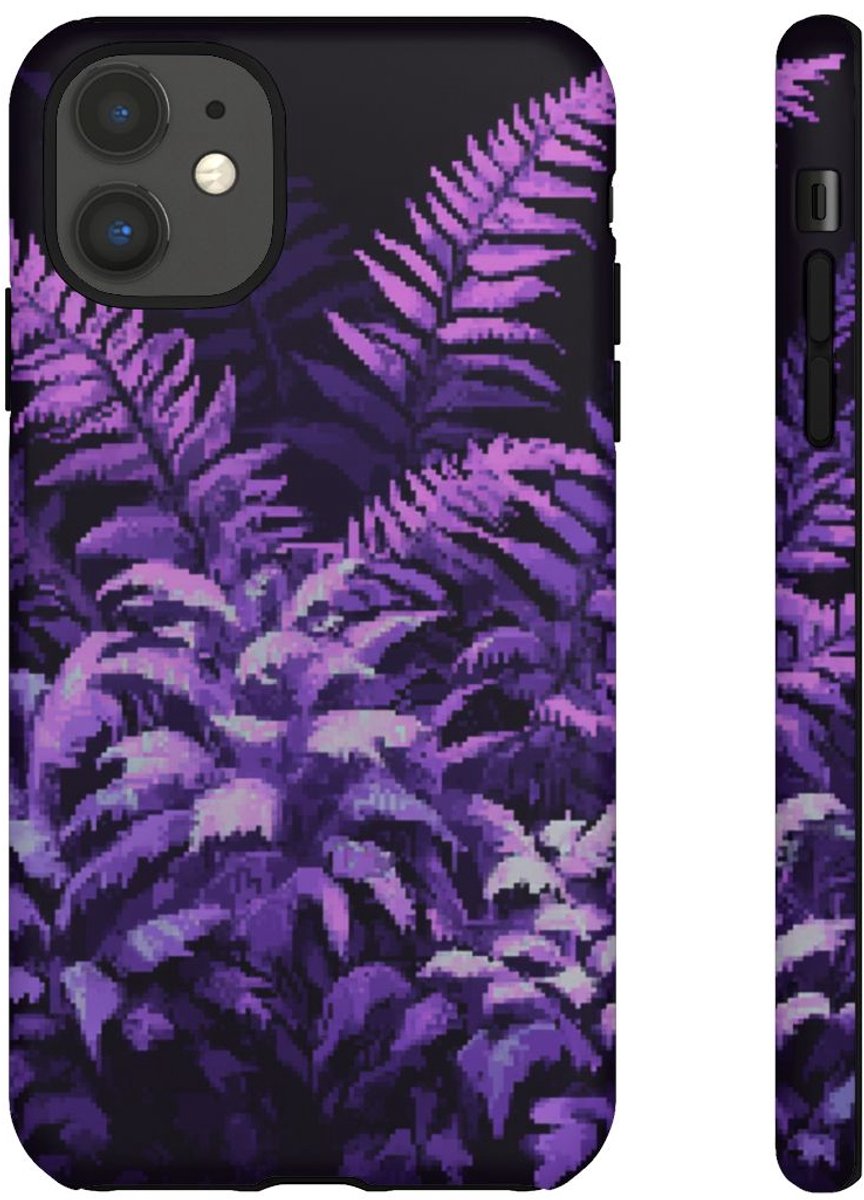 Pixel Art Paarse Varens – Telefoonhoesje Geschikt voor iPhone 11