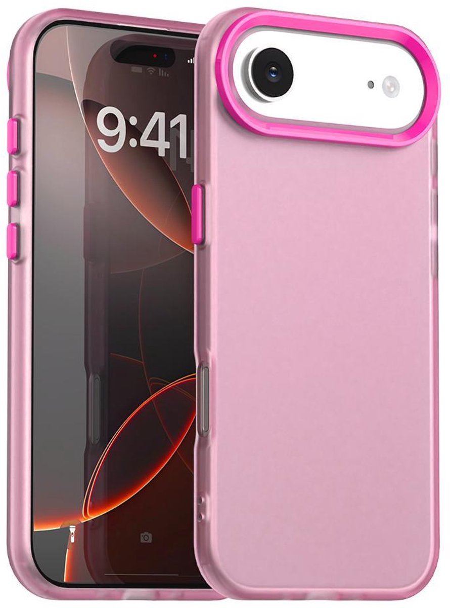 Mobigear Hoesje geschikt voor Apple iPhone Air Telefoonhoesje Hardcase | Mobigear Crystal Backcover | iPhone Air Case | Back Cover - Rood