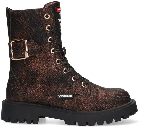 VINGINO VIN825590-797 Meisjes Biker Boots - Bruin - Leer - Veters