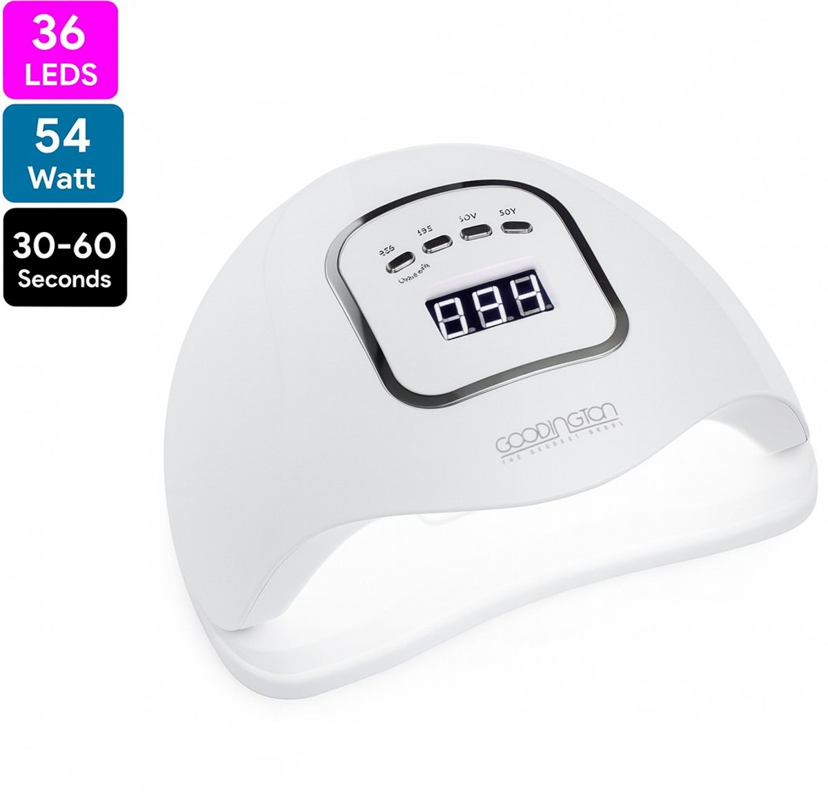 Professionele LED UV Nageldroger – 36 LED Lampen – 54W / 80W / 150W – Geschikt voor alle Gel Nagellak – Met Sensor & Timer – Wit