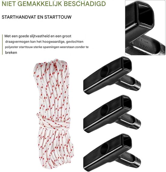 EXCITAT Startkoord - met 3 starthendels - voor grasmaaiers, kettingzagen, trimmers van EXCITAT — afbeelding 5