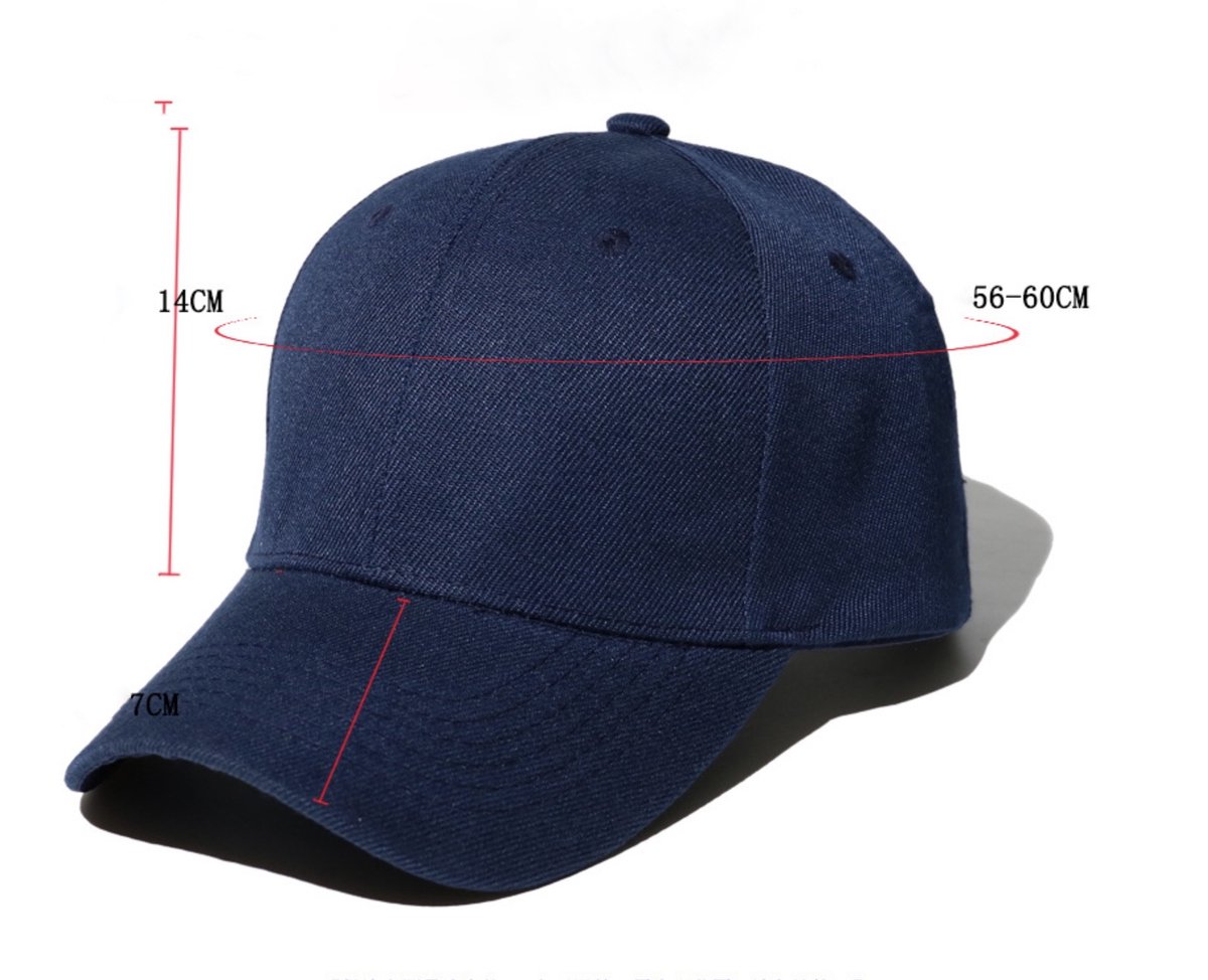 Oversized baseballpet voor dames, grote hoofdpet, verstelbare grote