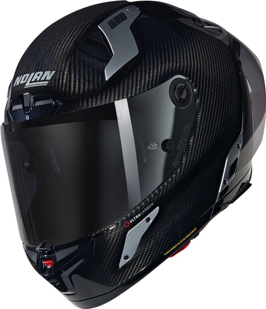 Nolan X-804 Rs Ultra Carbon Argento Integraalhelm Zwart S