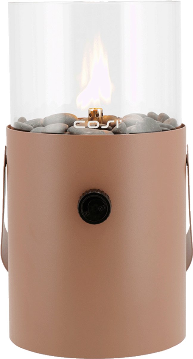 Cosiscoop Original – Soft Terra – Unieke sfeermaker - Voor binnen en buiten - Brand 5 tot 6 uur op een gascartouche
