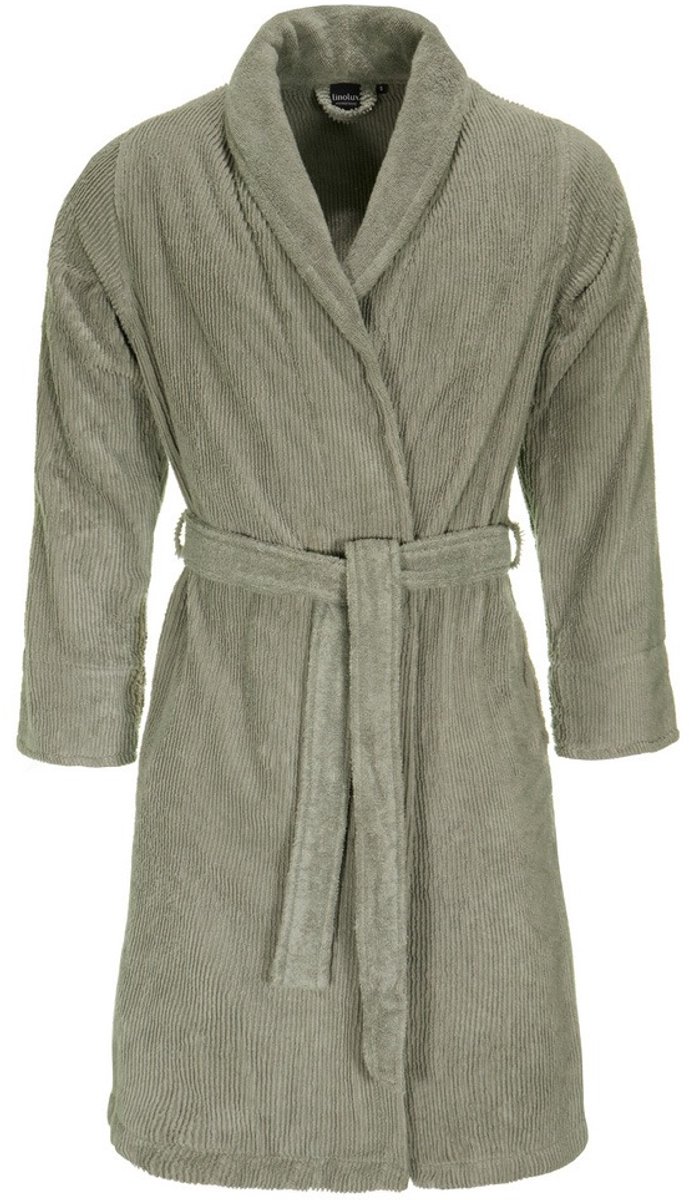 Linolux Badjas Home Stripes Grey Green XL