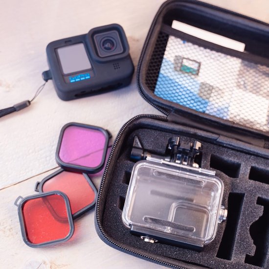 Kit d'accessoires MOJOGEAR GoPro avec boîtier étanche, filtres, protecteur d'écran - Accessoires GoPro pour la plongée et la plongée en apnée