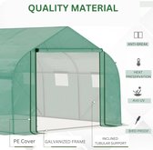 Bol.com Broeikas - Tuinkas - Tunnelkas - Deur en 6 ramen - Planten kweken - 35x3x2m aanbieding