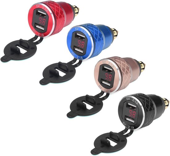Motorfiets USB Charger, 12V/24V naar 5V Oplaadkabel Waterdichte USB Voeding Poort Voor Smart Telefoon GPS