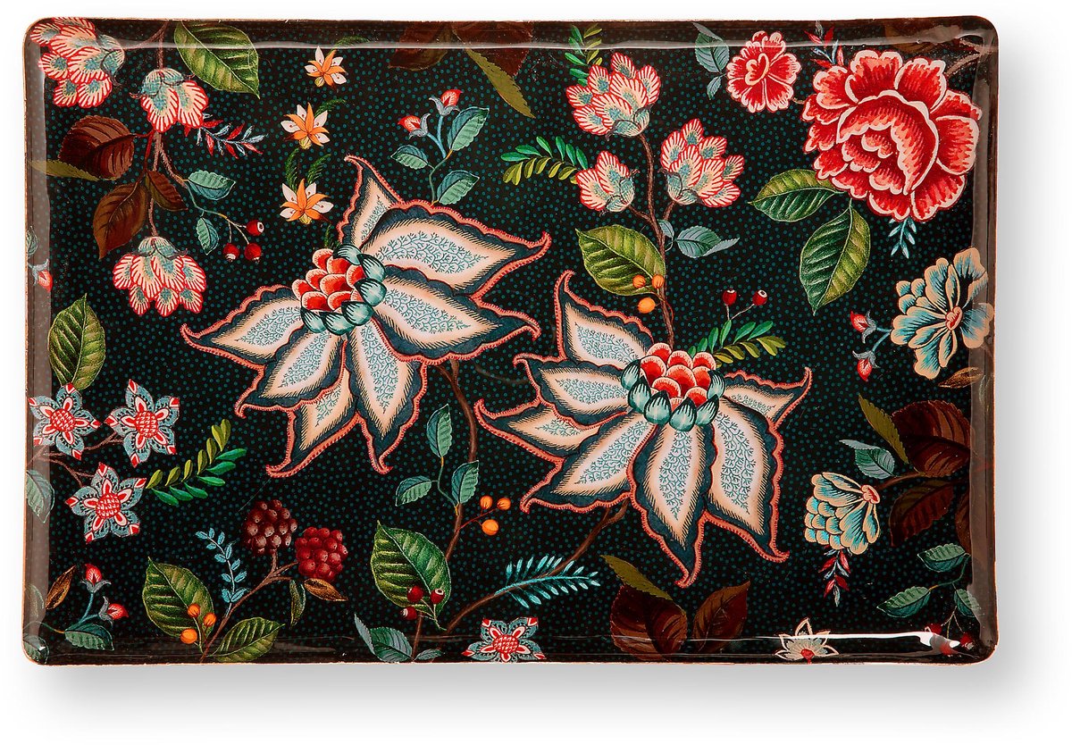 Pip Studio - Berry Blues - Dienblad - Rechthoekig Dienblad - Metaal - Donkerblauw - 48 x 32 cm