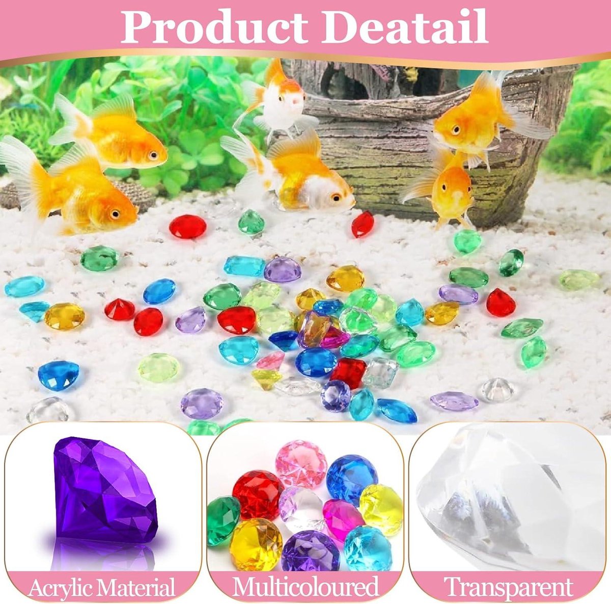 diamant acryl edelsteen speelgoed voor kinderen - 200g set met ronde