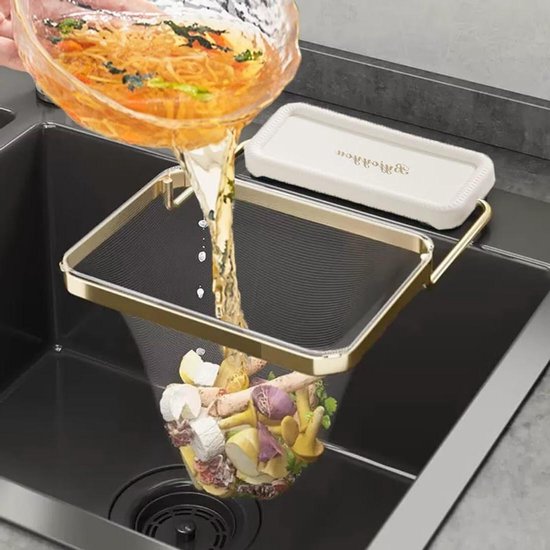 Kitchen Sink Strainer - Waste Catching Net with 50 Mesh Bags Garbage