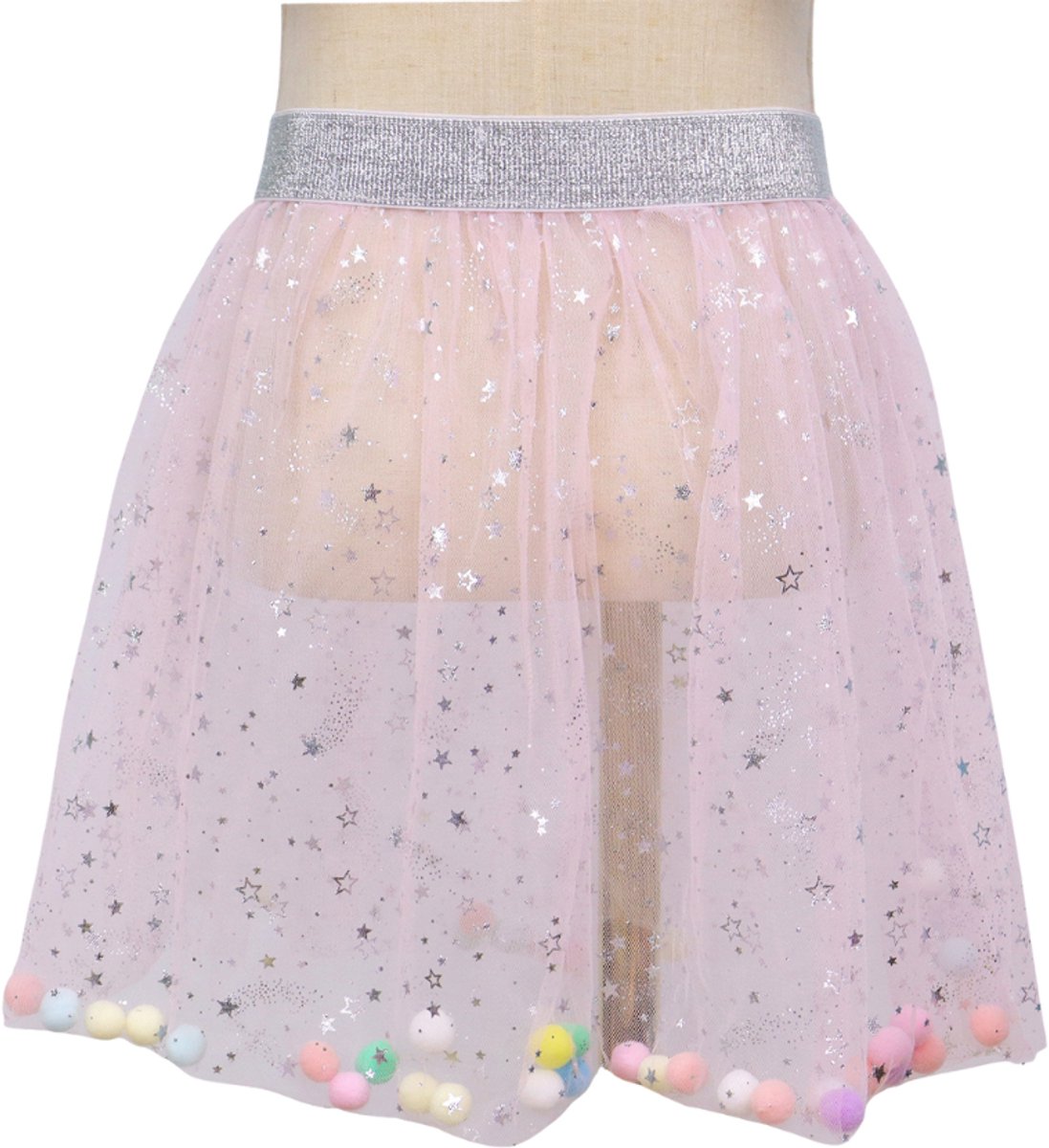 Joya Kids® Tuin Vlinder Fee Verkleedset voor Meisjes | Fëen Tutu verkleedkleding | Prinsessencape | Cape Set | Unicorn | Meisje Verkleedset | Carnvalskleding Halloween Meisjes | Met Haarband, Staf, Vleugels en Tutu | Licht Roze — afbeelding 5