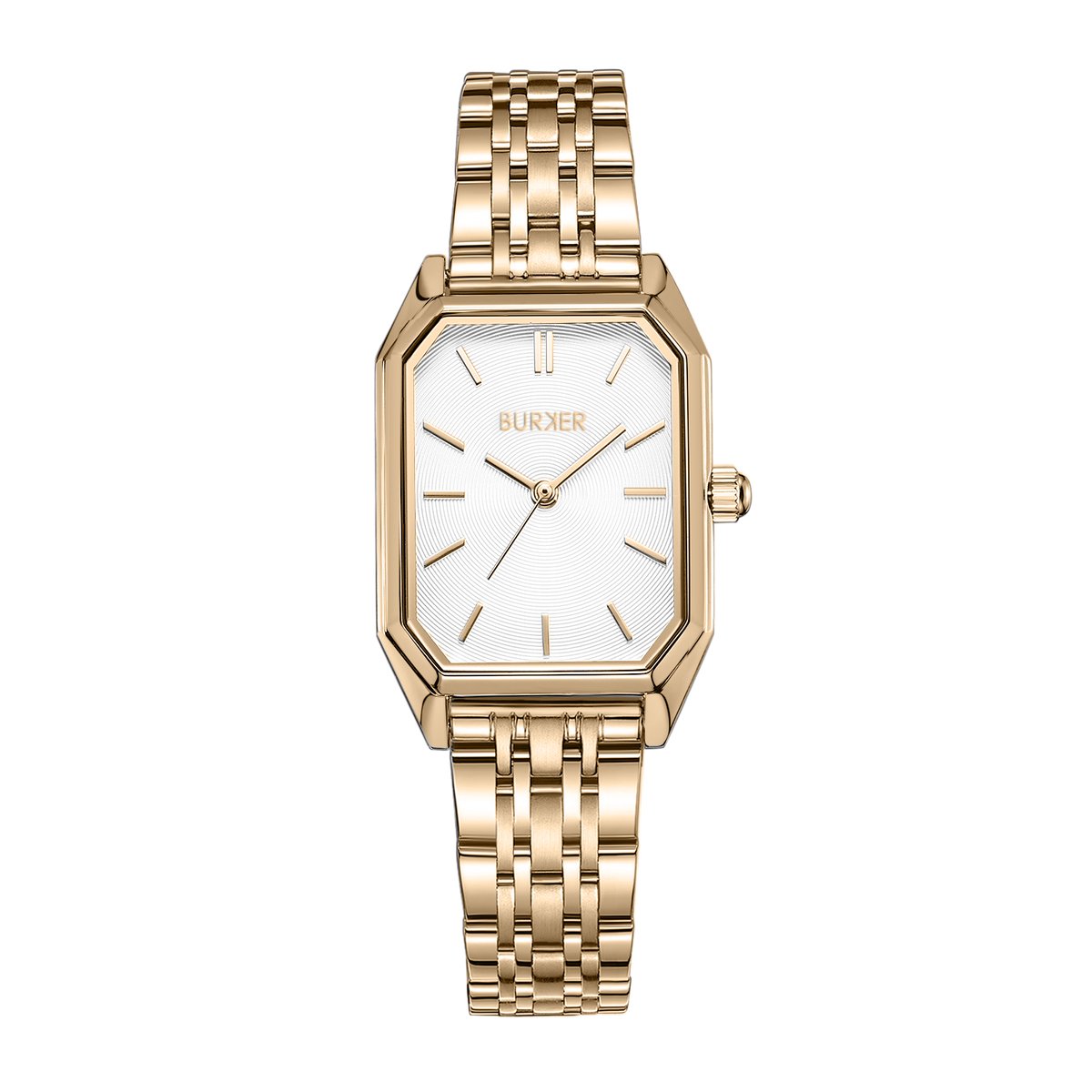 BURKER Isabell Horloge Dames - Rechthoekig - Goud - Schakelband - 28 mm