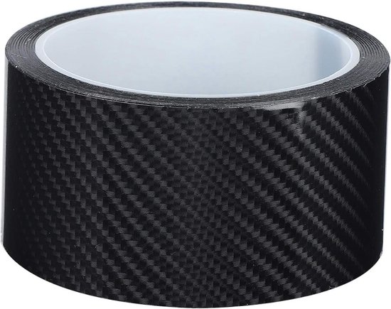 Roll Carbon Fiber Sticker, Black Carbon Fiber Beschermfolie Autodeur Beschermfolie Kras Sticker Waterdicht Wrap Roll Zonder (5CM * 3M) geschikt