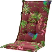 Madison - Tuinstoelkussen - 123cm x 50cm - Celeste Rood - Tuinkussen