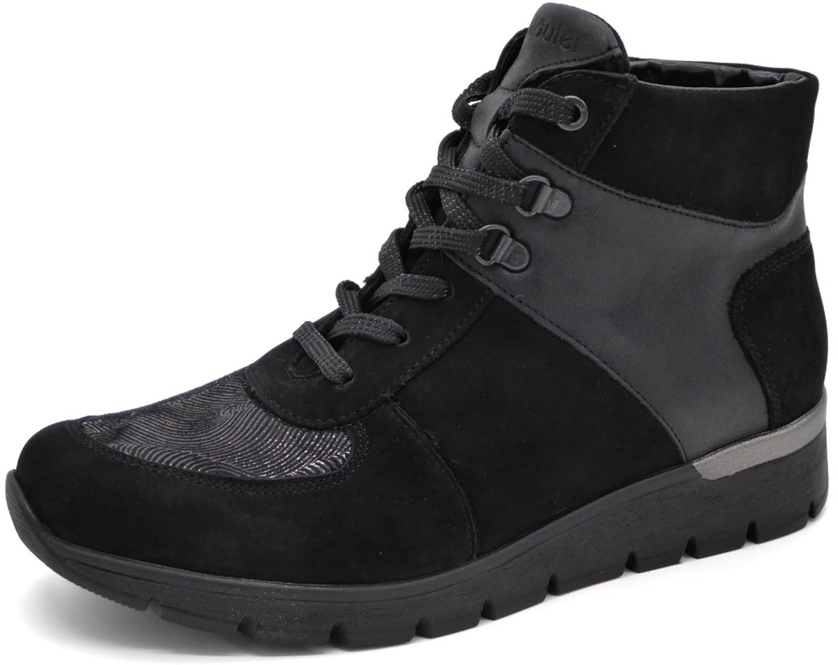 Waldläufer OrthoTritt Dames Veterboot 626K82-304-001 Zwart Wijdte K (40.5)