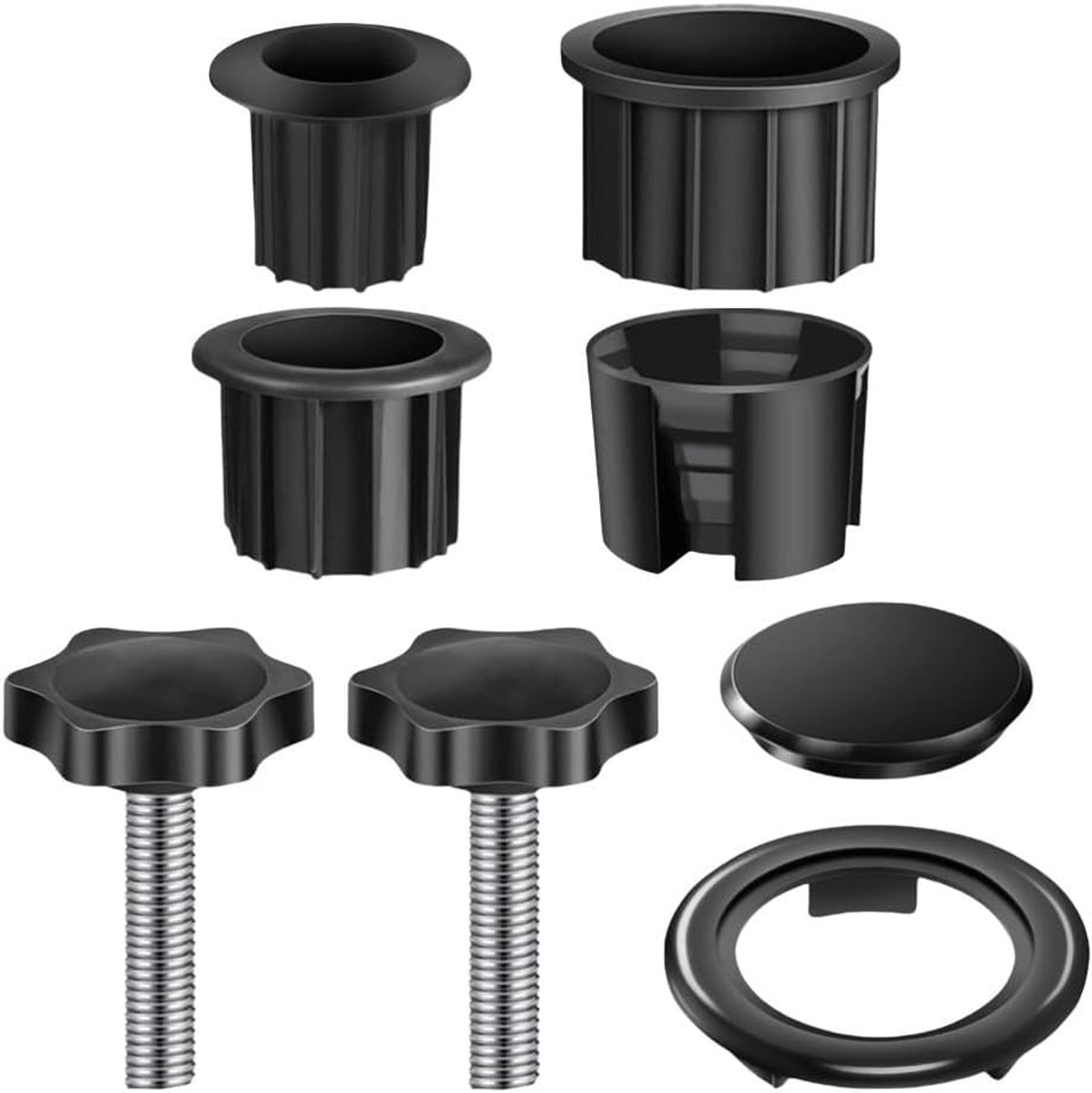 Lot De 16 Anneaux De Fixation Pour Parasol - Avec Vis Et œillets - Pour Terrasse, Jardin, Plage - Stabilise Par Vent