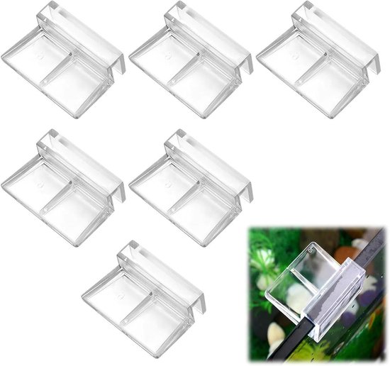 4 stuks Fish Tanks Glazen Cover Clip Roestvrijstalen Aquarium Glazen Cover Ondersteuning Beugel Houders Universele Deksel Clips voor Randloos aquarium(12 mm