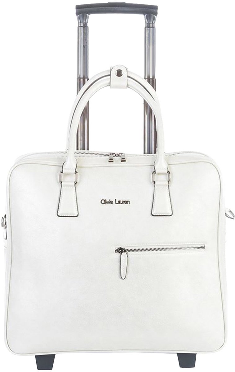 Olivia Lauren Laptoptrolley Dames / Businesstrolley - 17 inch - Ivy - Wit