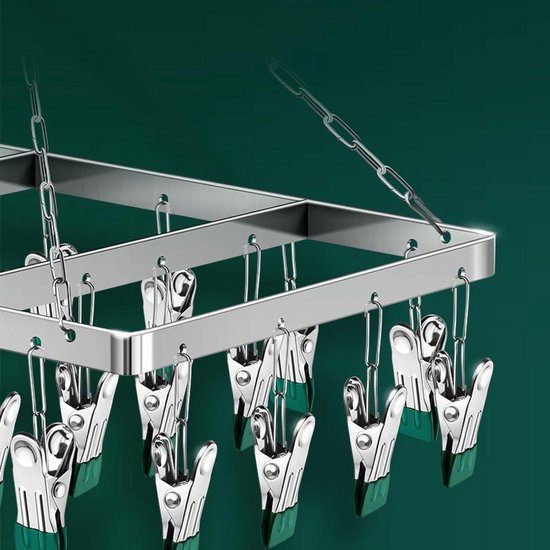Roestvrijstalen Wasknijpers, Sterke Winddichte Droogclips, 20 Stuks Huishoudelijke Sokken Ondergoedhouder Clips voor Het Ophangen van Kleding, Desktop Kleine Clip, Boekenmap