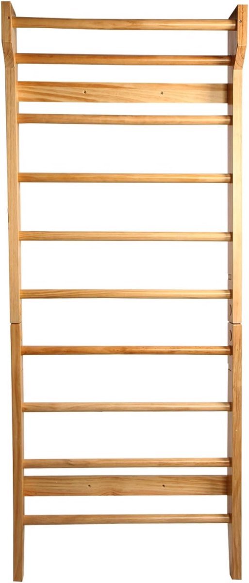 Thuys – Klimrek Binnen – Pikler – Wandklimrek – Turnrek – 195 x 80 x 14cm – Bruin