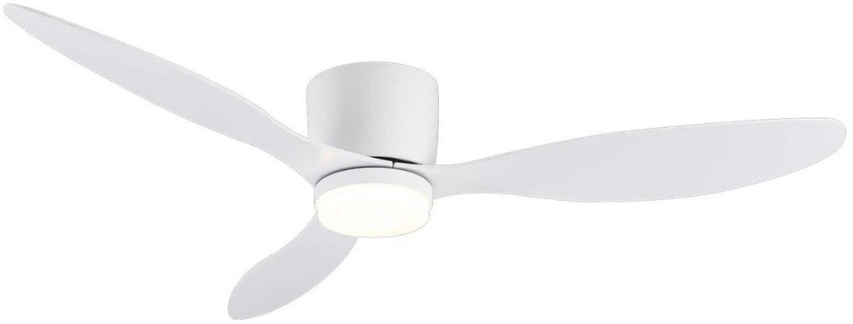 Nivard Plafondventilator - Met Verlichting - Plafond Ventilator - Met Lamp - Plafonniere Met Ventilator - Met Licht - Wit - 132cm