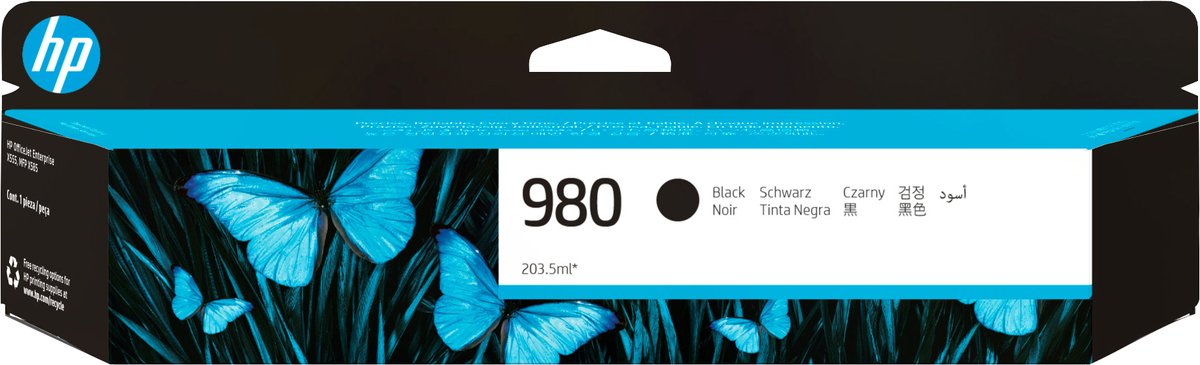 HP 980 - Inktcartridge / Zwart (D8J10A)
