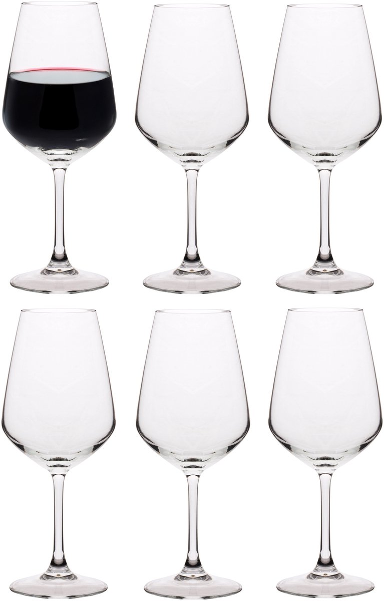 Vicrila wijnglazen Barolo - 12x stuks - voor rode en witte wijn - 500 ml - 23 x 9 cm - transparant - Horeca kwaliteit - Hard glas