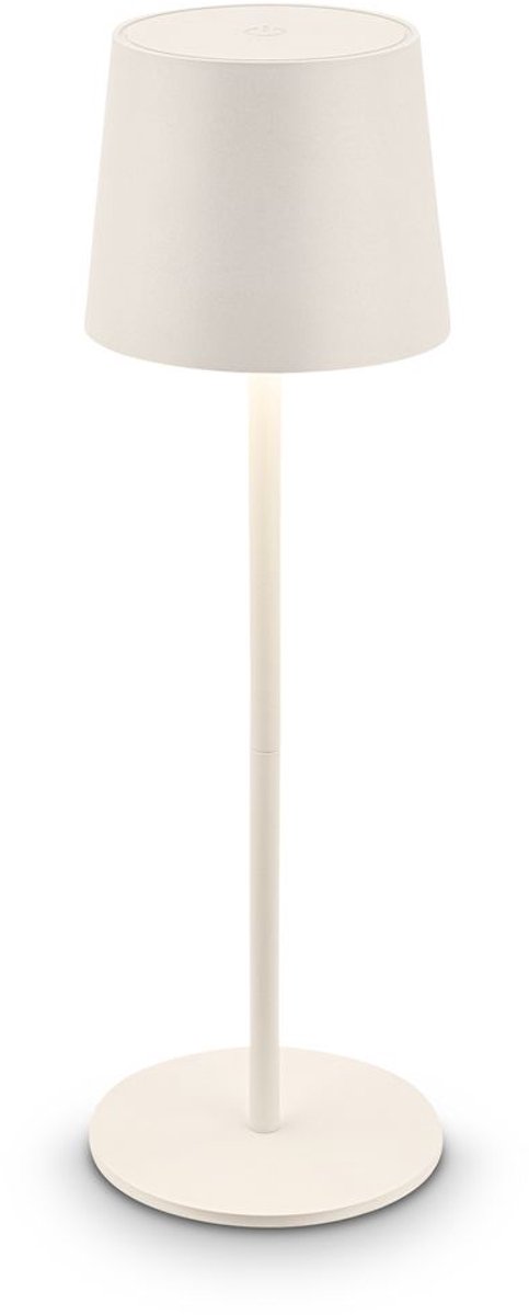 BRILONER Bota - LED Tafellamp Oplaadbaar – dimbaar – draadloos – 33cm hoog – IP44 – voor binnen & buiten – op batterij – wit